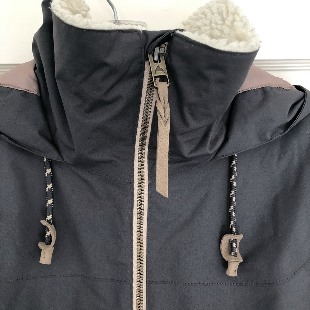 Burton Women's Hooded Snowboard/ Ski Jacket Dark Grey - Picture 8 of 9